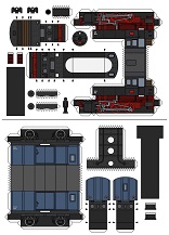 ocuklar iin hazr model Tren maketi ablonu, paper craft model